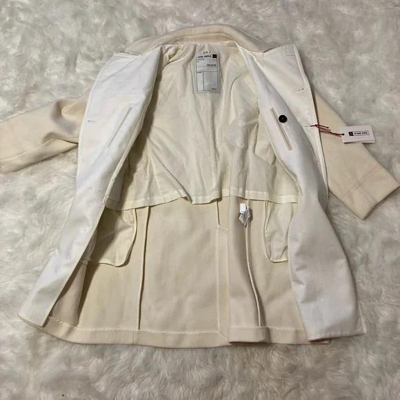Zara Cream Trench Coat - Picture 5 of 13